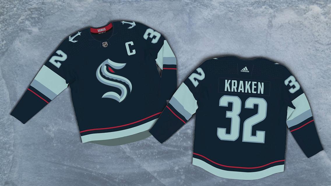 Seattle Kraken #32 Kraken Adidas 2020 New Team Navy Home Authentic Stitched NHL Jersey